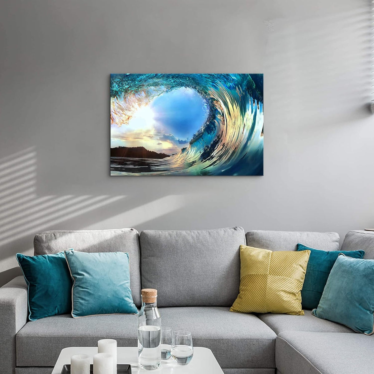 Blue Ocean Waves Canvas Wall Art M47779