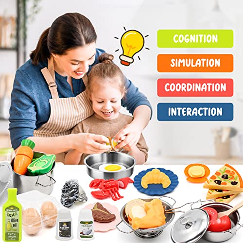 38Pcs Stainless Steel Toy Cookware Set J1081