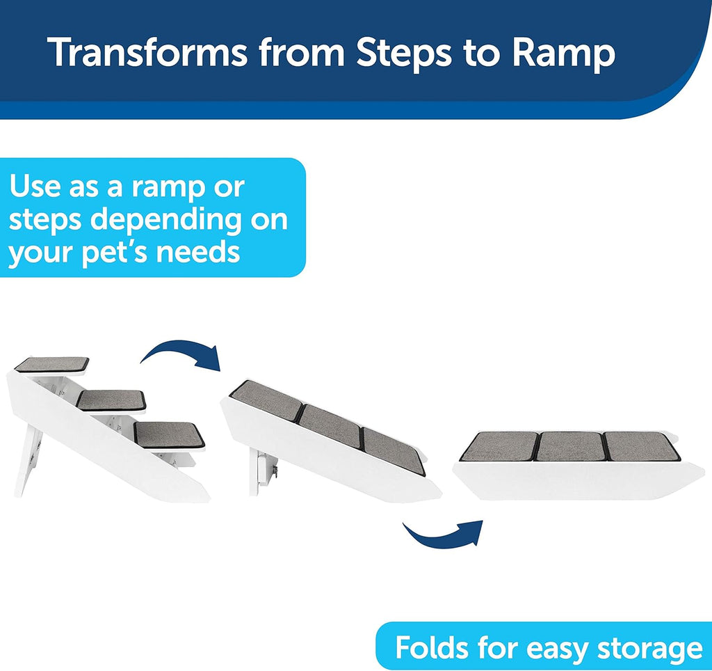 Foldable Nonslip Pet Ramp with Stairs E775
