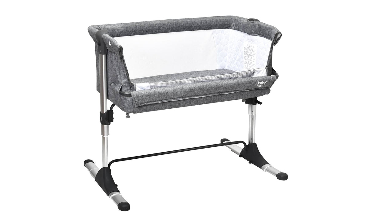 Grey Portable Baby Bassinet Crib with Carrying Bag M714