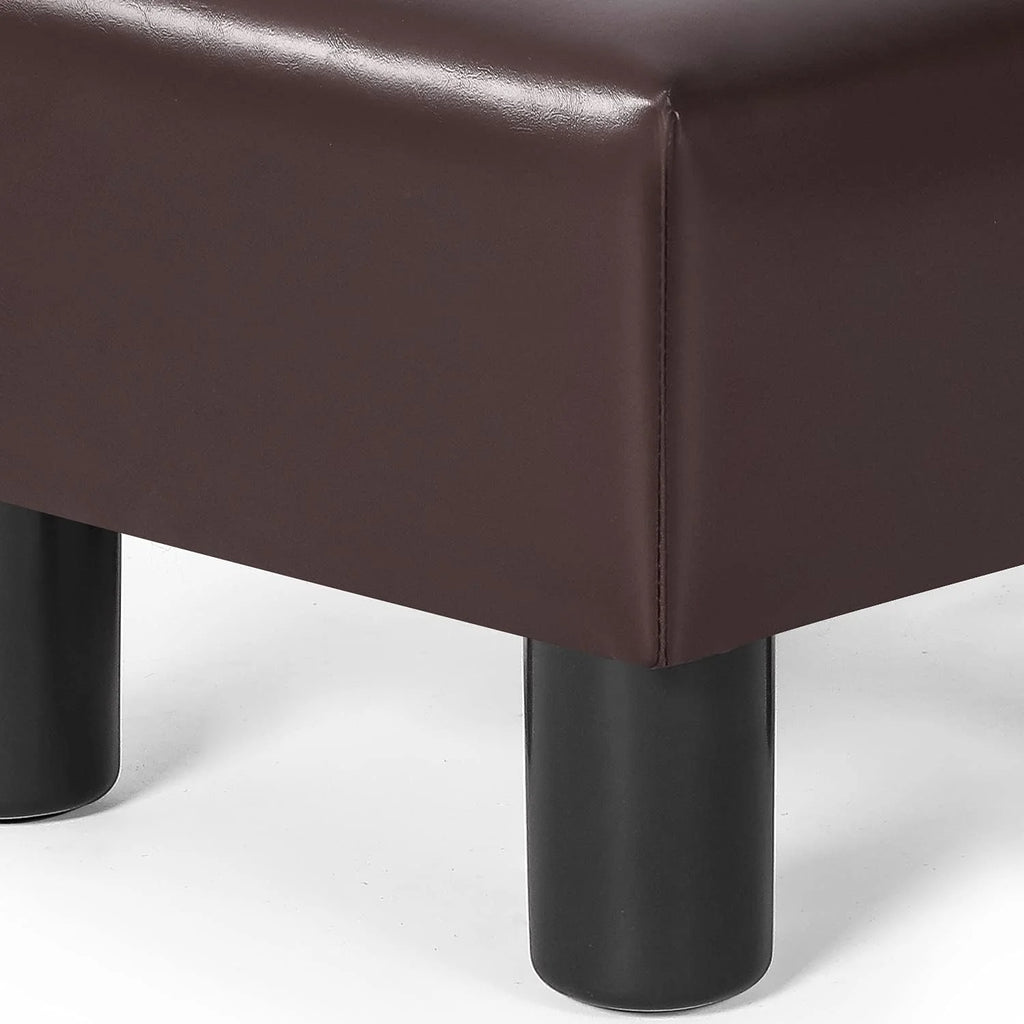 Brown Square PU Leather Ottoman S858018