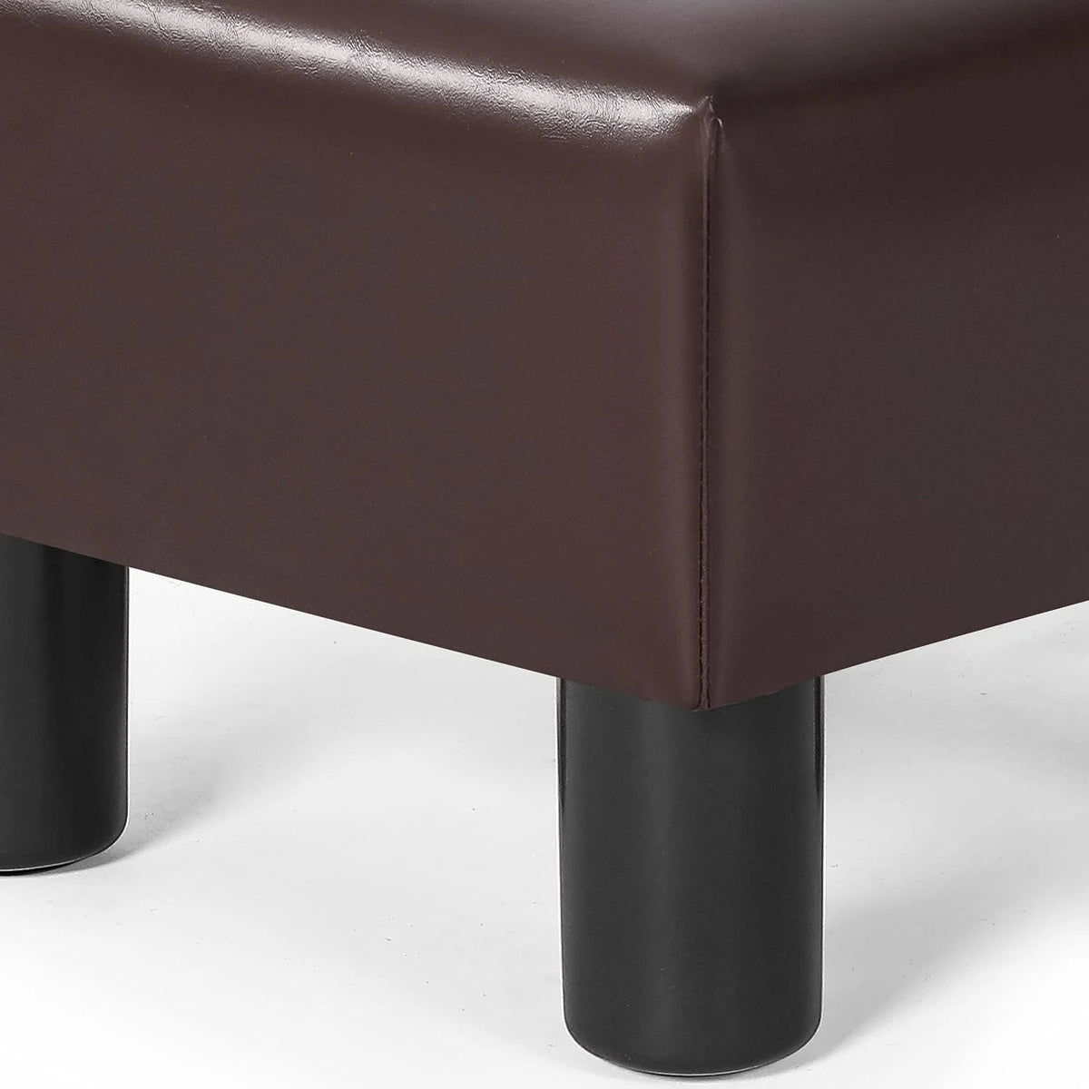 Brown Square PU Leather Ottoman S858018