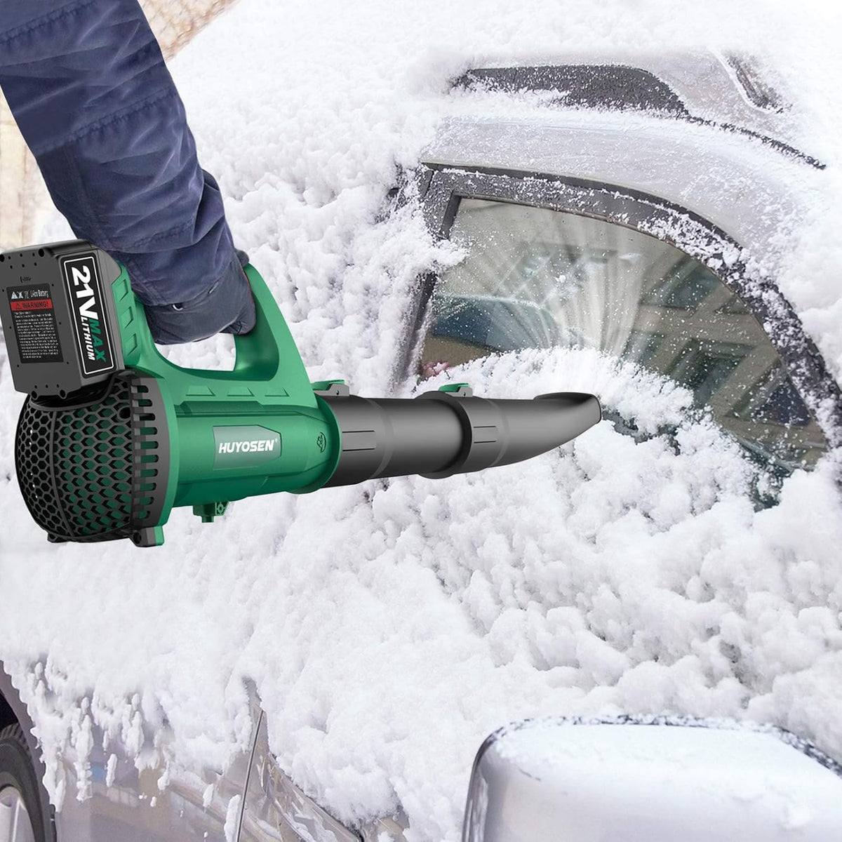 21V Cordless Handheld Leaf Blower with 4.0Ah Battery Q1991