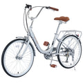 22 Aluminum Alloy 7 Speed Purple City Bike C159906