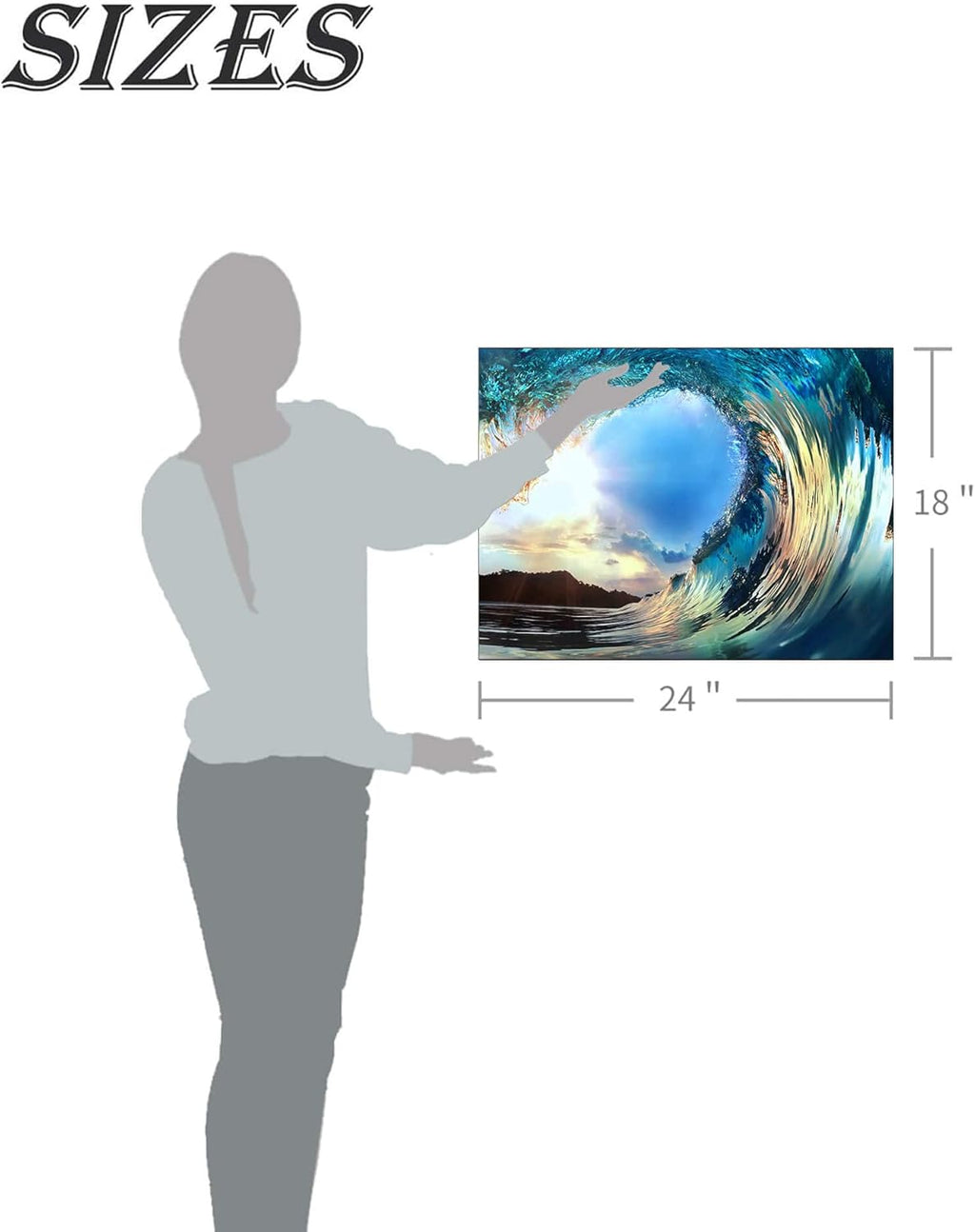 Blue Ocean Waves Canvas Wall Art M47779