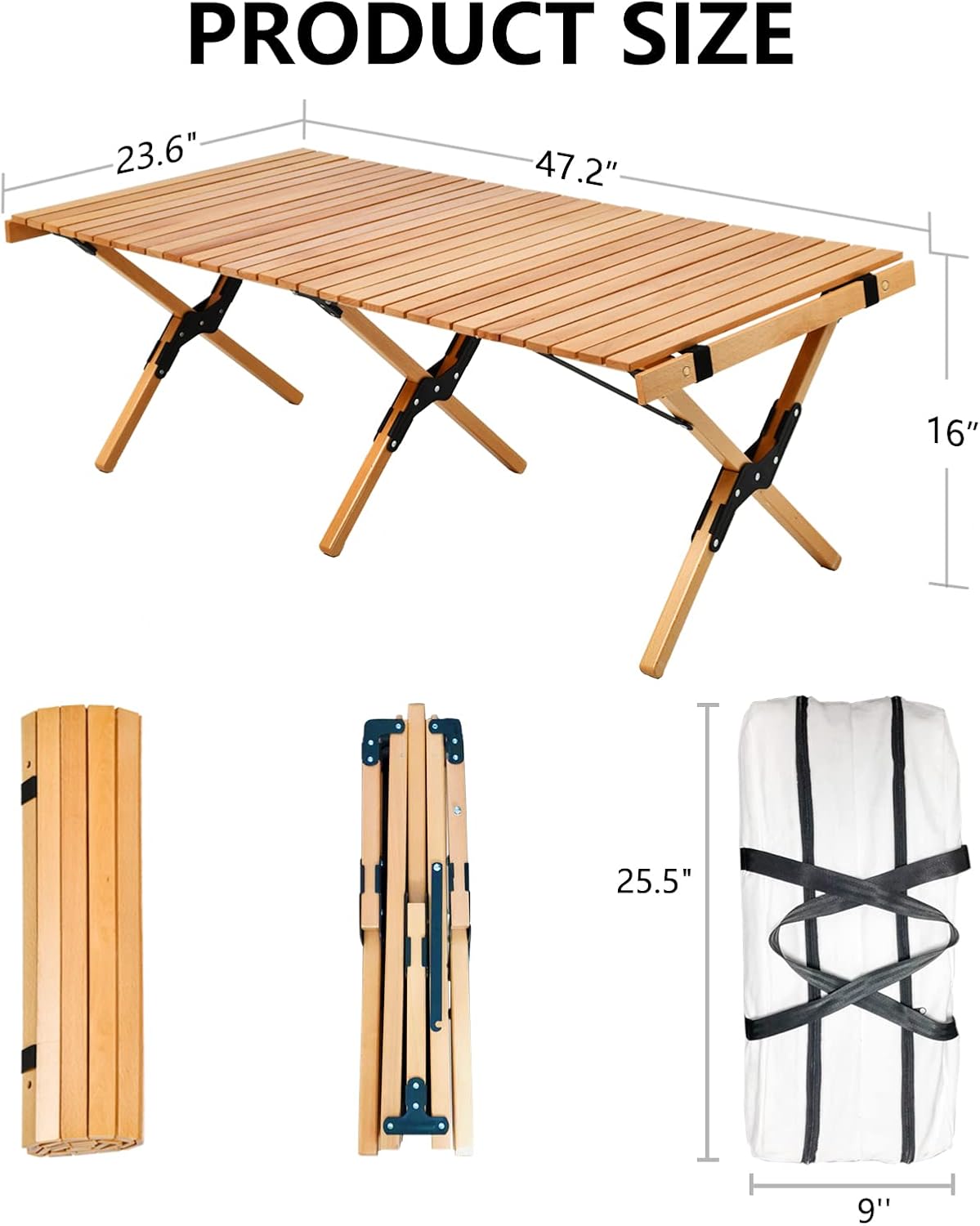 Low Folding Picnic Table with Carry Bag H251