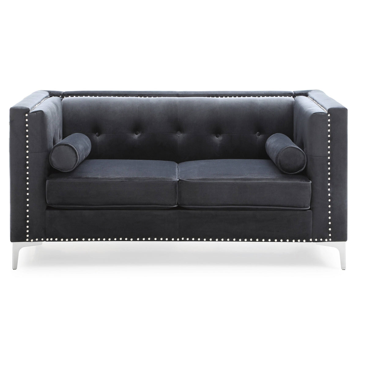 Velvet Tufted Loveseat V2991