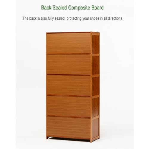 Bamboo Shoe Storage Cabinet with Flip Door R821408