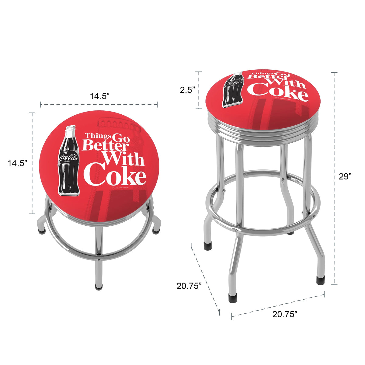 Chrome Ribbed Barstool M102084