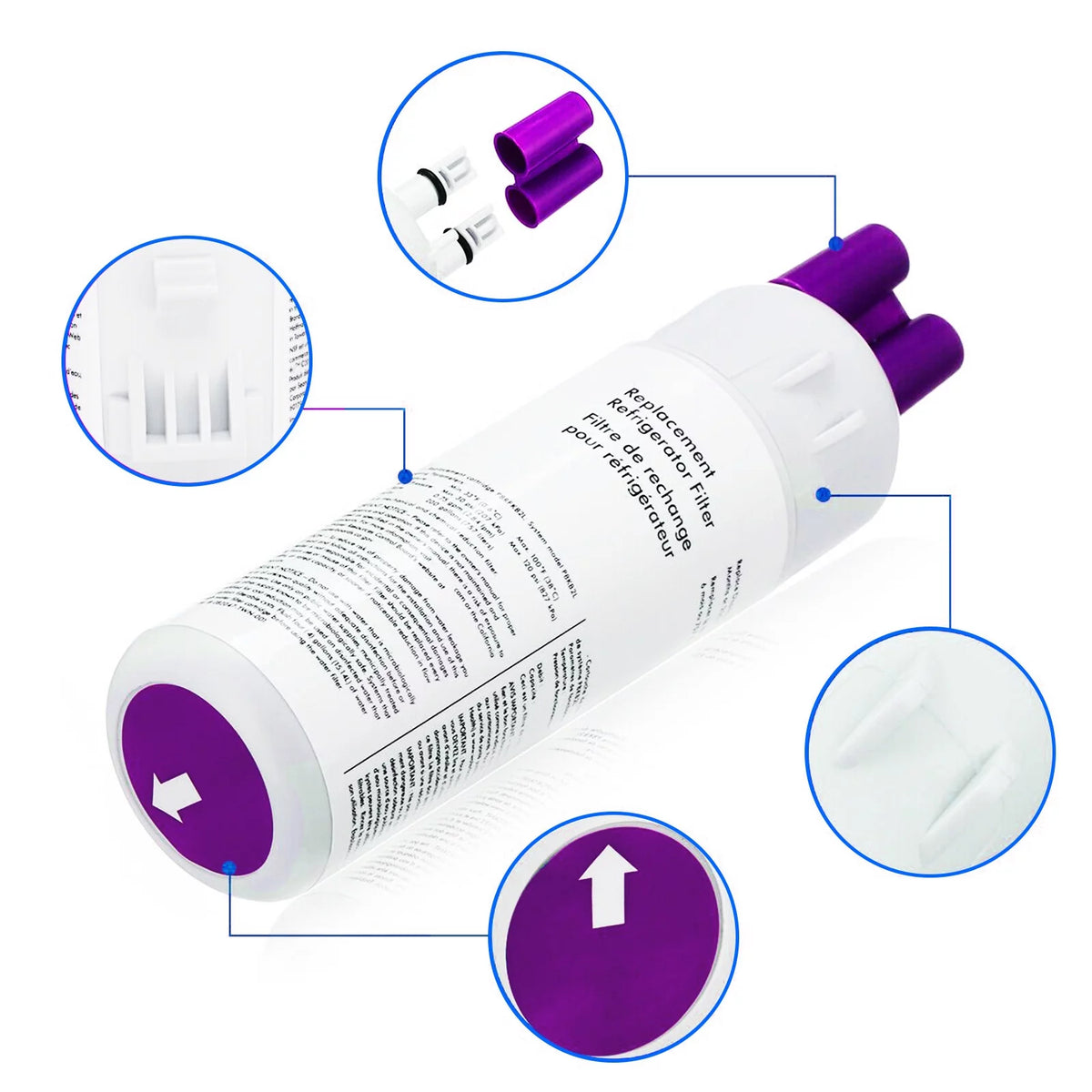 4 Pack Refrigerator Water Filter Replacement N52979