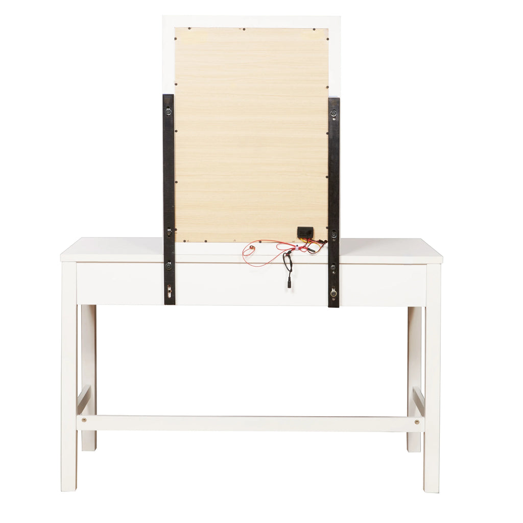 3 Drawer Vanity Desk and Upholstered Stool Set Z8340