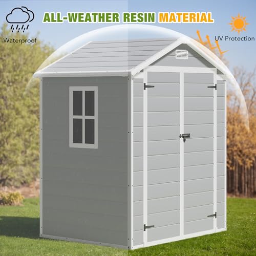 5' x 4' Resin Weather Resistant Outdoor Storage Shed with Floor B3269