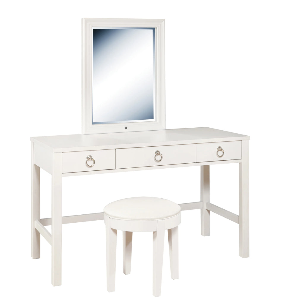 3 Drawer Vanity Desk and Upholstered Stool Set Z8340