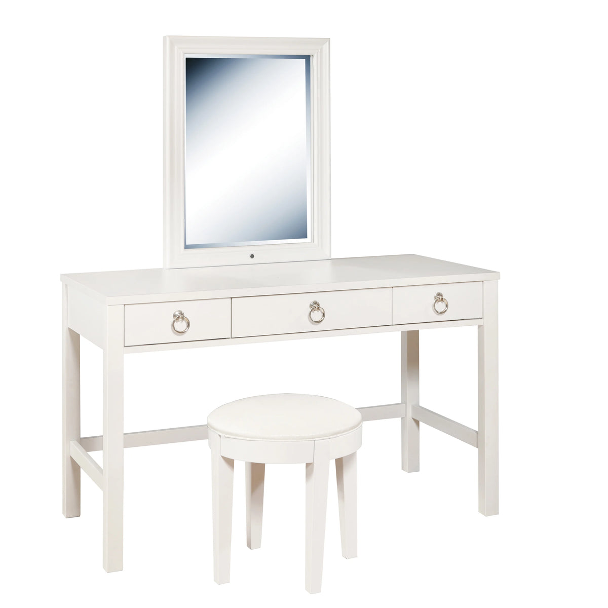 3 Drawer Vanity Desk and Upholstered Stool Set Z8340