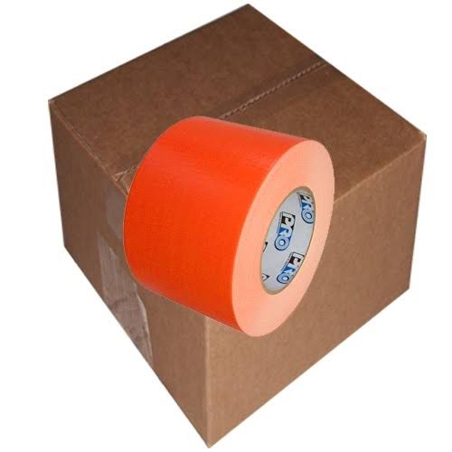 Neon Orange Duct Tape 4 inch x 60 Yards 12 Roll Case F3098