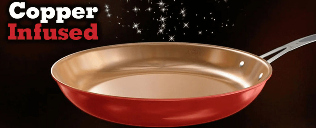 12" Red Copper Fry Pan N9528