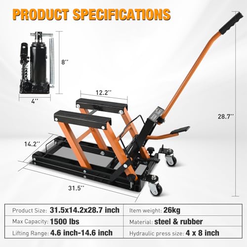 1500 LBS Hydraulic Motorcycle Lift Jack L999970