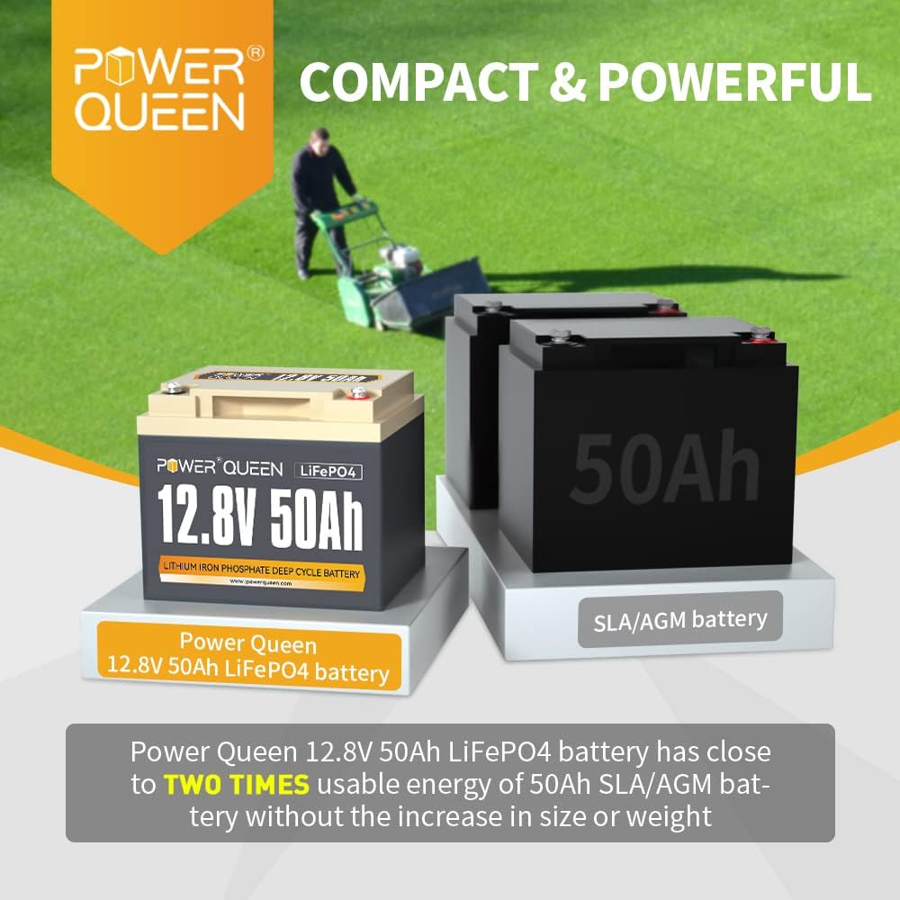 12.8V 50Ah LiFePO4 Battery, 640Wh Lithium Battery H164
