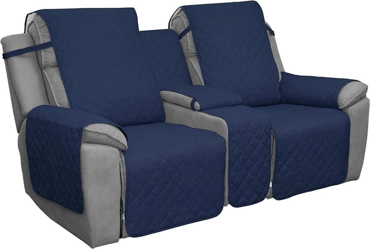 Reversible Loveseat Recliner Cover with Console A337