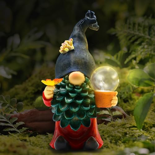 10.2'' Solar Gnomes Garden Statues with LED Light X434