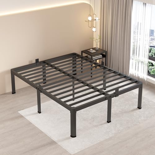 18 Inch Full Size Metal Platform Bed Frame with Under-Bed Storage W5919