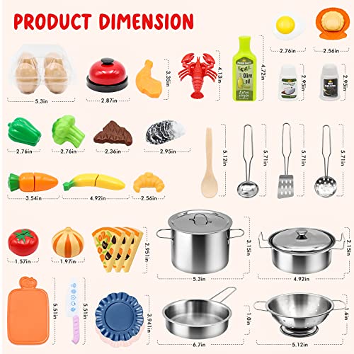 38Pcs Stainless Steel Toy Cookware Set J1081