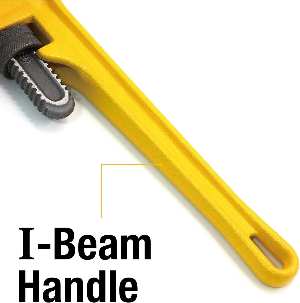 14-Inch Heavy Duty Pipe Wrench, Yellow - Pack of 2 M284788