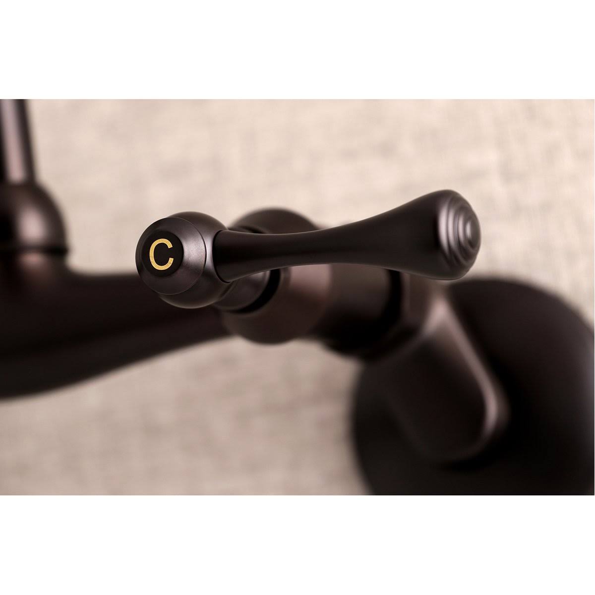 Oil Rubbed Bronze Adjustable Center Wall Mount Laundry Faucet B297183