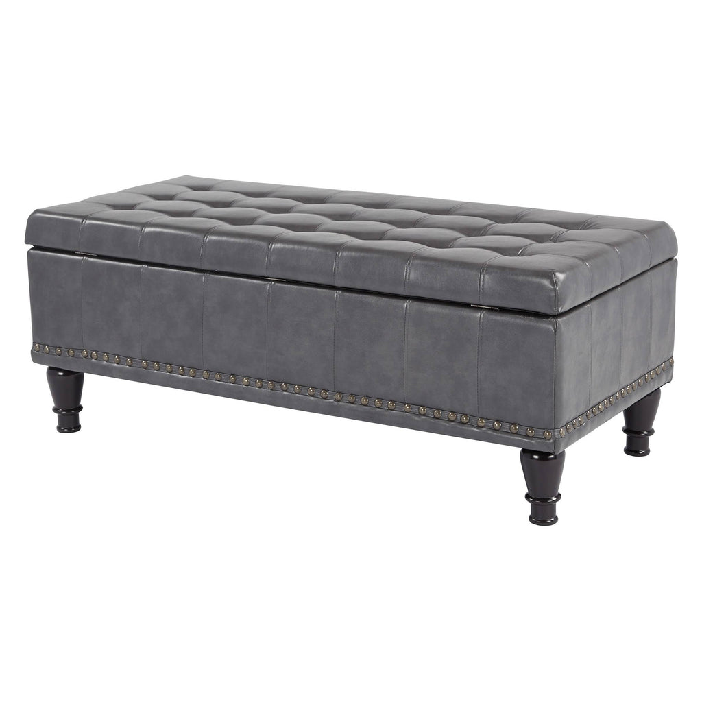 Grey Storage Ottoman I904060