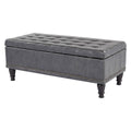 Grey Storage Ottoman I904060