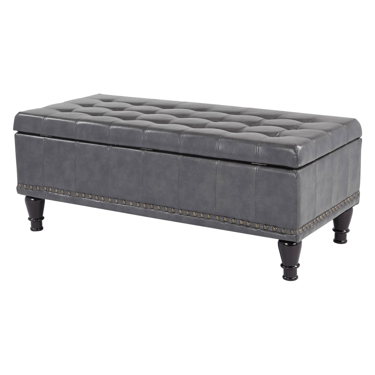 Grey Storage Ottoman I904060
