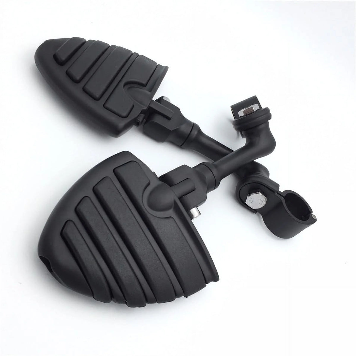 Black Peg Mounting Kit with U Shape Foot Peg Footrest for 1.5 Inch Front Engine Guard Frame Tube L4695