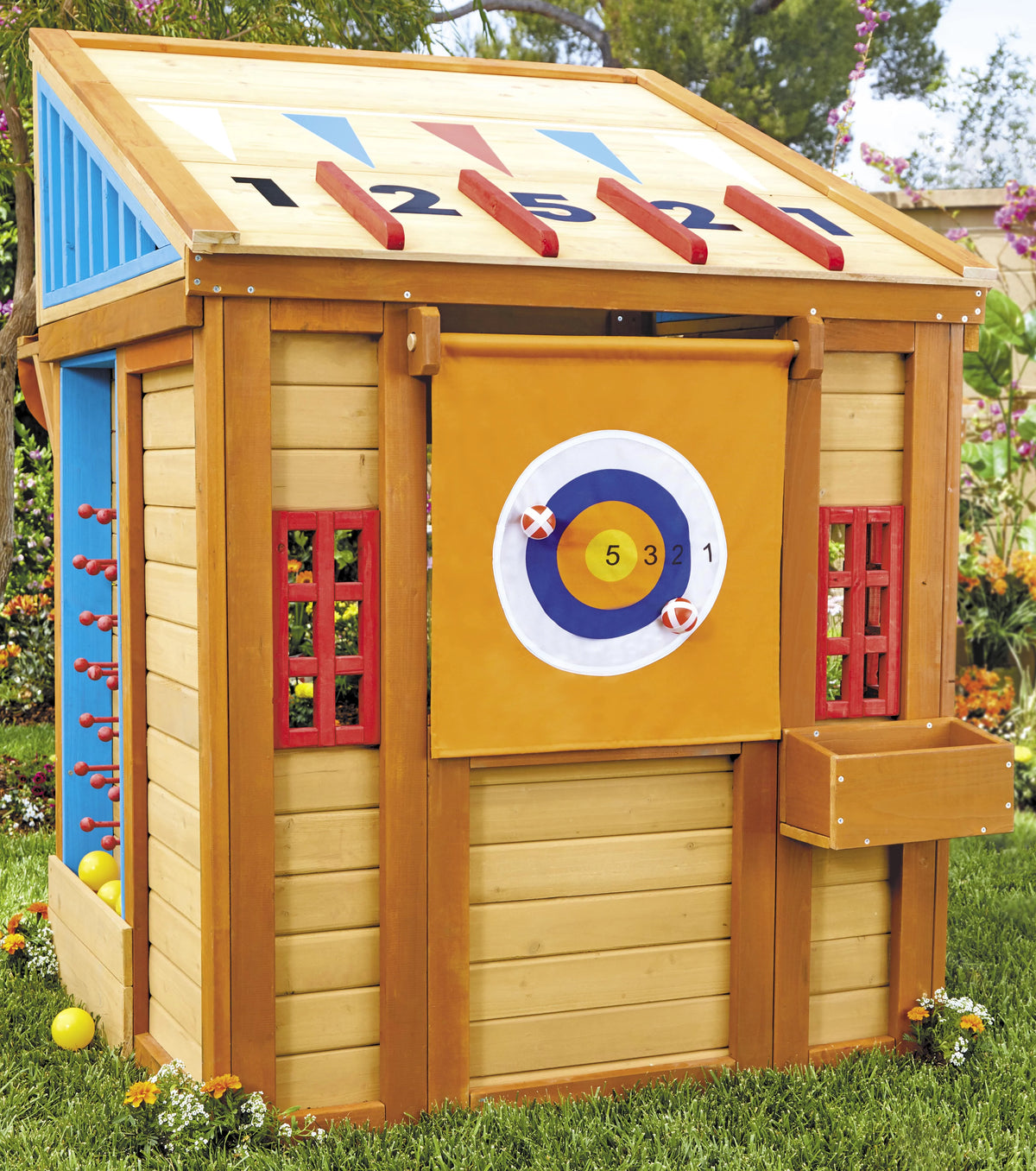 5-in-1 Wooden Game House Q950