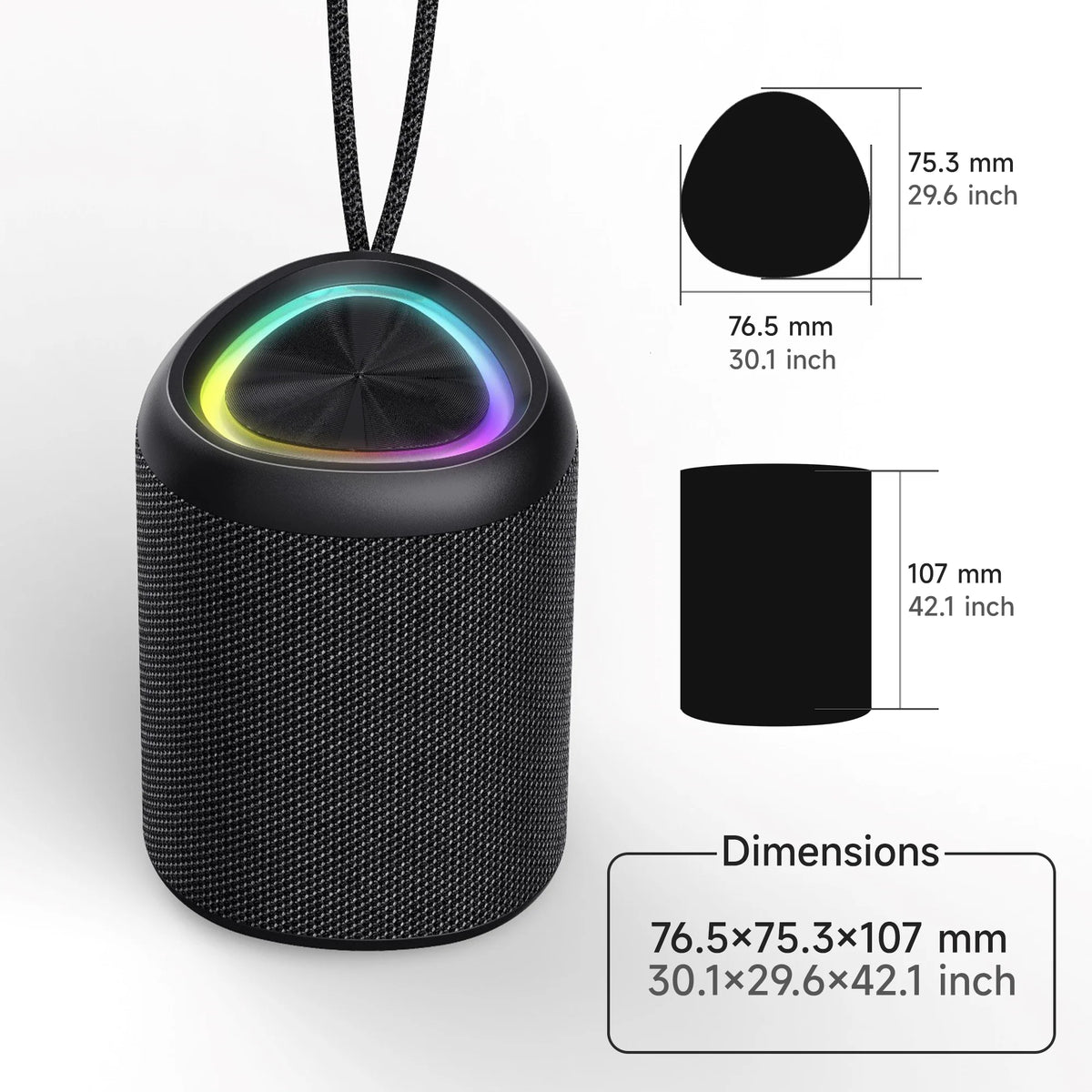 Portable Bluetooth Waterproof Speaker with 24H Playtime C5690