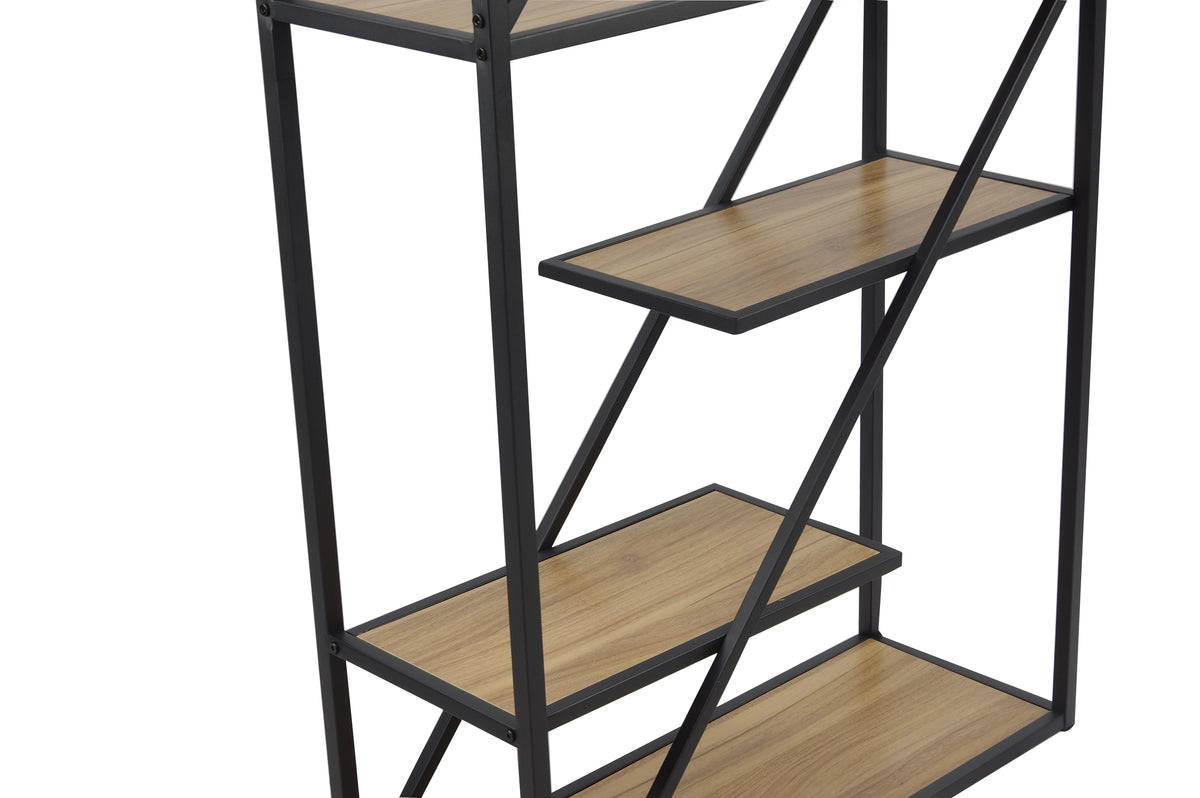 6-Tier Metal Wood Bookcase K897