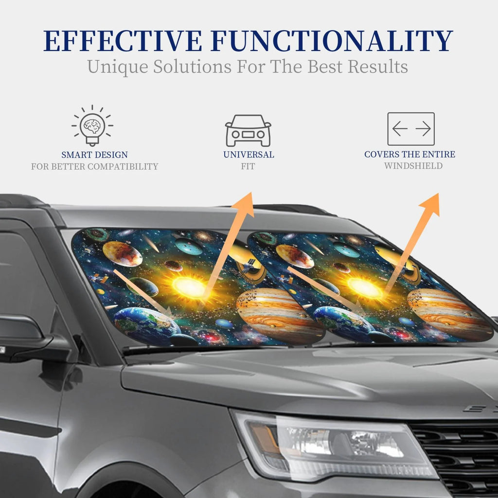 Small Foldable Car Windshield Sun Shade 2-Piece H46172