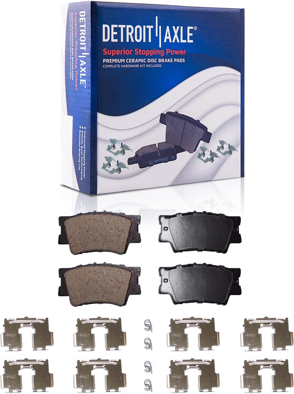Front & Rear Disc Rotors + Ceramic Brake Pads 10pc Set V46229