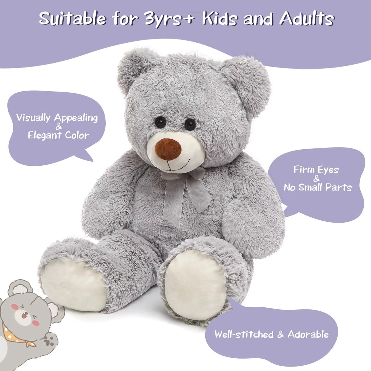 35.4'' Giant Stuffed Animal Plush Teddy Bear B645239