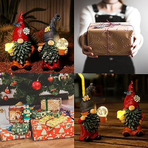 10.2'' Solar Gnomes Garden Statues with LED Light X434