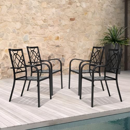 5-Piece Outdoor Wrought Iron Chairs and Table Patio Dining Furniture Set R227166
