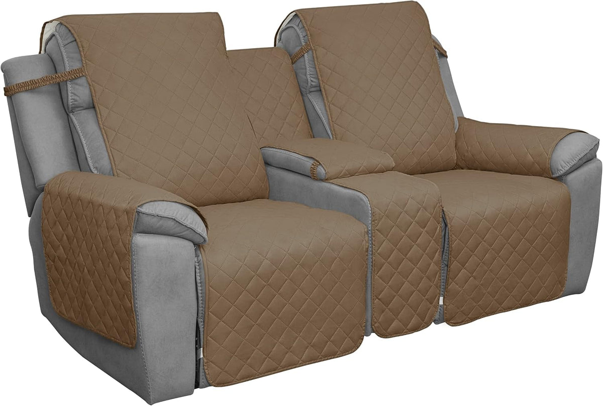 Reversible Loveseat Recliner Cover with Console A337