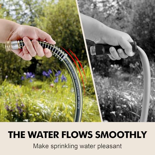 50 ft Leak Proof Rubber Garden Hose with Brass Connector D3390