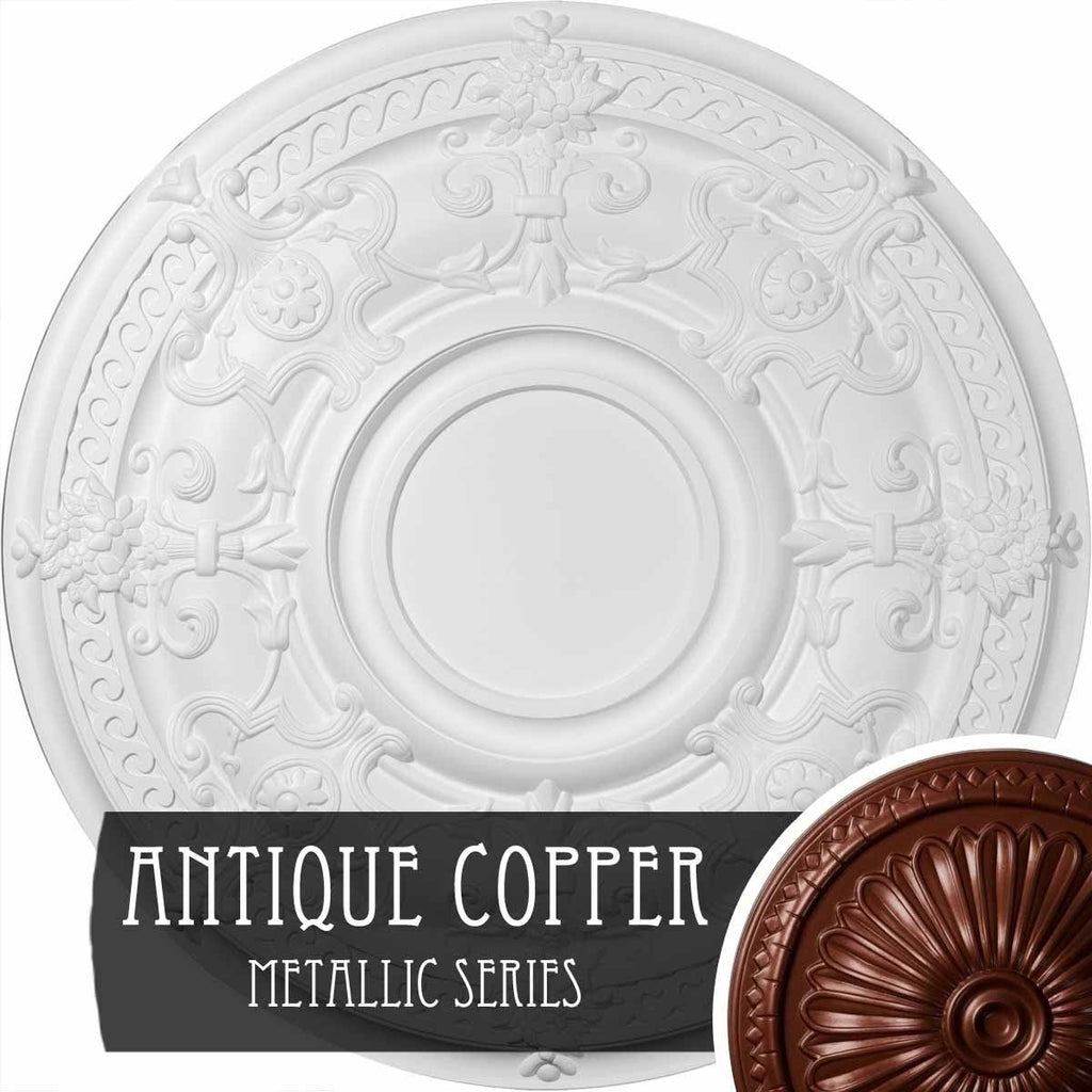 Bronze Blue Patina Ceiling Medallion P2971