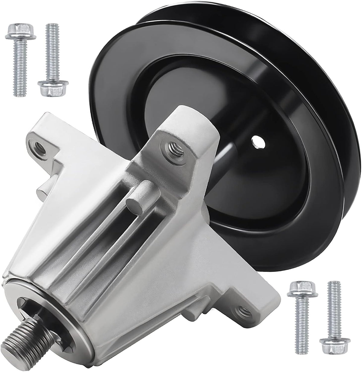Spindle Assembly with Pulley Tapped Bolt and Zerk Fitting Pack of 2 B64301