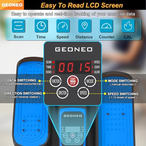 Under Desk Elliptical Machine, Electric Seated Pedal Exerciser with Monitor, Remote Control and 12 Adjustable Speeds D846