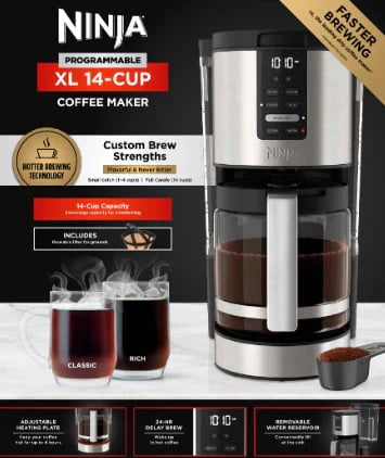 14-Cup Programmable Coffee Maker with Glass Carafe H567500