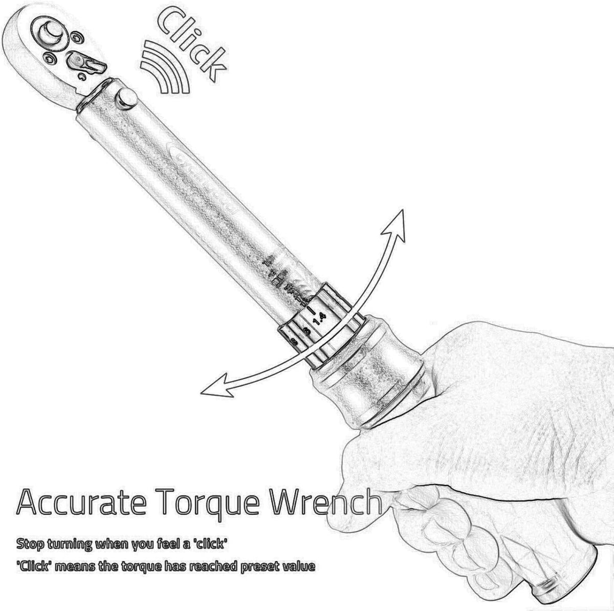 1/2" Drive Torque Wrench 50-350 NM E34118