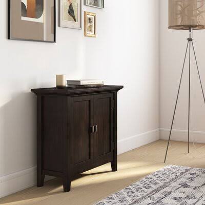2 Door Low Storage Accent Cabinet Brunette Brown G2510
