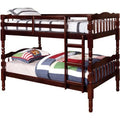 Dark Walnut Wood Bunk Bed O569