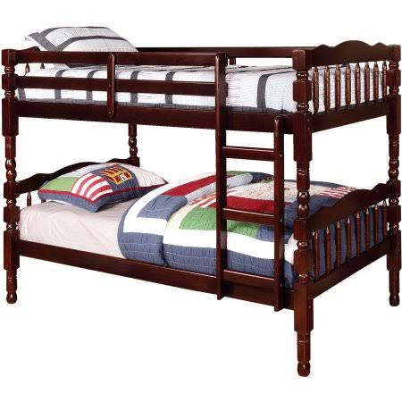 Dark Walnut Wood Bunk Bed O569